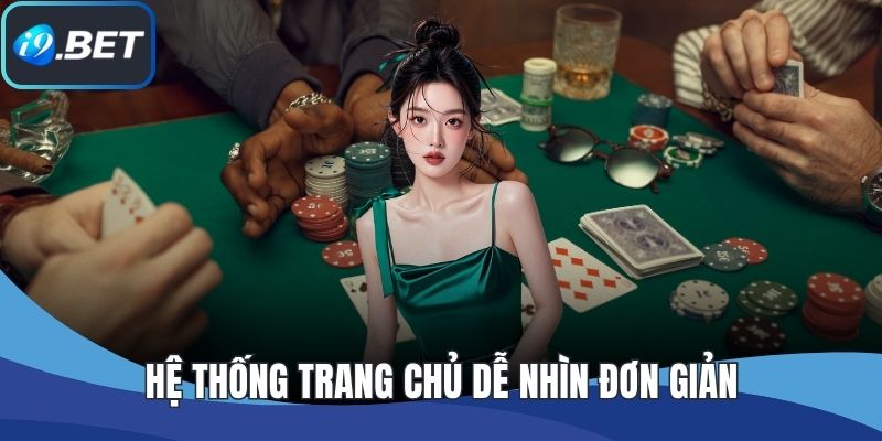 Hệ thống trang chủ dễ nhìn đơn giản